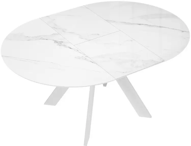 Обеденный стол ДИК DikLine SFC110, 110х110x76 см, стекло, белый купить,NaN