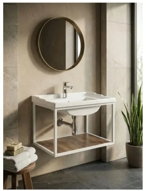 Тумба с раковиной KABINKA.KZ K0000342437, 61x40x46 см, белый - ForteMarket Тумба с раковиной KABINKA.KZ K0000342437, 61x40x46 см, белый купить,NaN