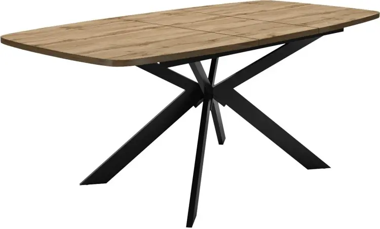 Обеденный стол ДИК DikLine B140, 140х90x76 см, ЛДСП, черный, коричневый купить,NaN