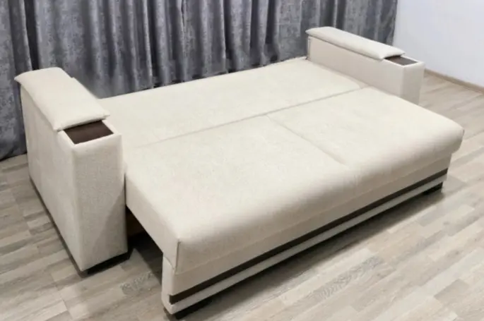 Диван Карат, 250х110 см, обивка ткань, белый купить,NaN