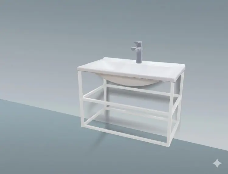 Тумба с раковиной KABINKA.KZ Loft 700+, 69.5x47.5x39.5 см, белый купить,NaN