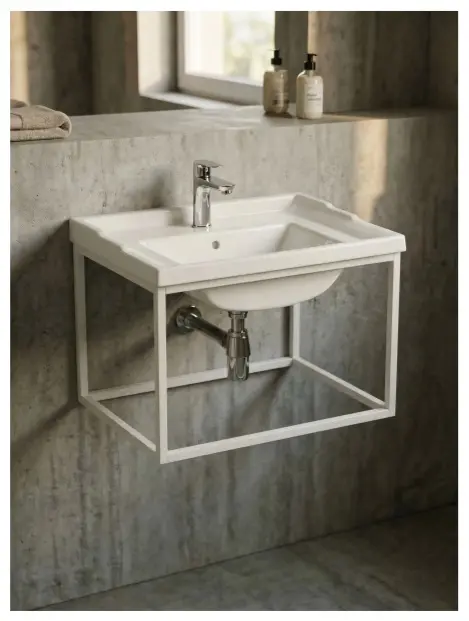 Тумба с раковиной KABINKA.KZ K0000342438, 61x40x46 см, белый - ForteMarket Тумба с раковиной KABINKA.KZ K0000342438, 61x40x46 см, белый купить,NaN