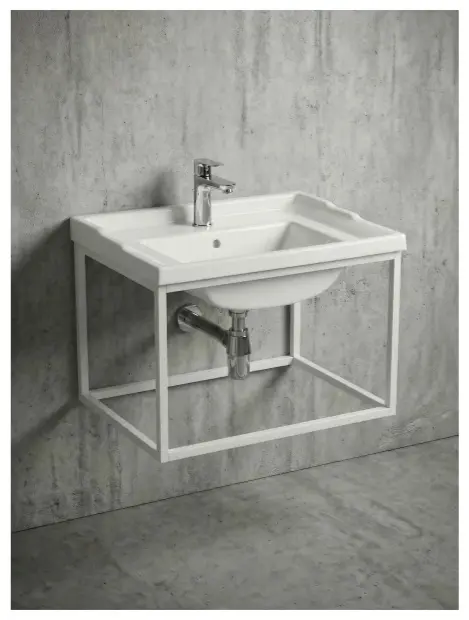 Тумба с раковиной KABINKA.KZ K0000342438, 61x40x46 см, белый - ForteMarket Тумба с раковиной KABINKA.KZ K0000342438, 61x40x46 см, белый купить,NaN