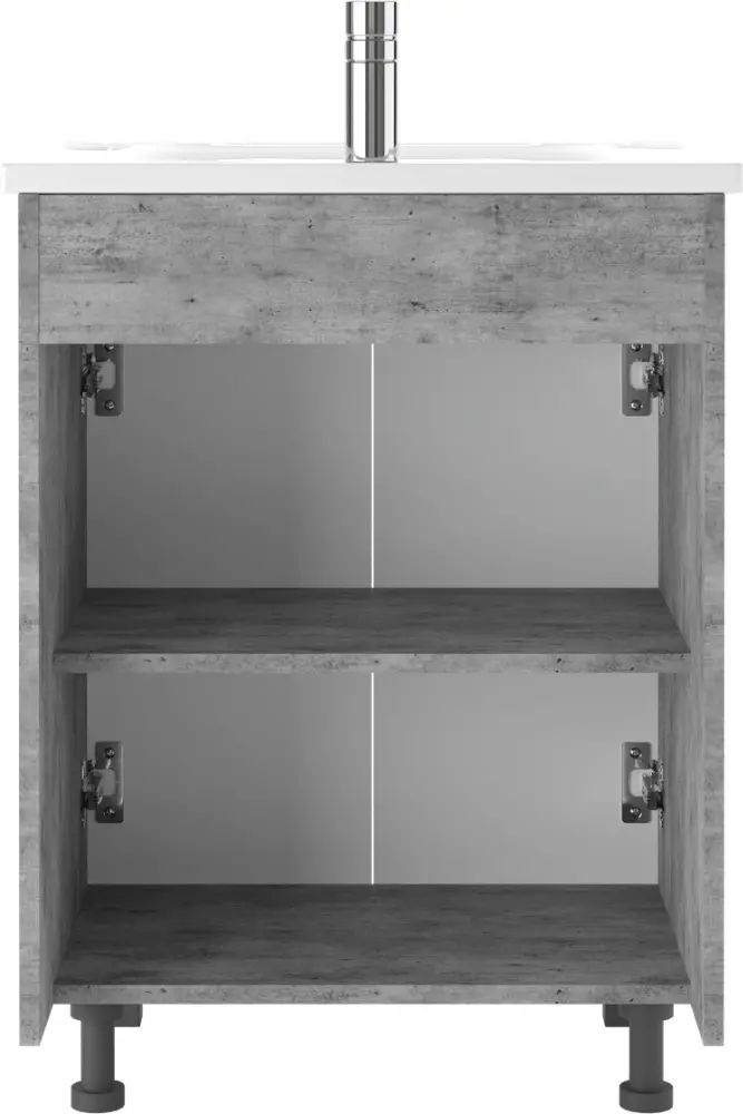 Тумба с раковиной KABINKA.KZ Байтерек, 57x71.8x46.6 см, серый купить,NaN
