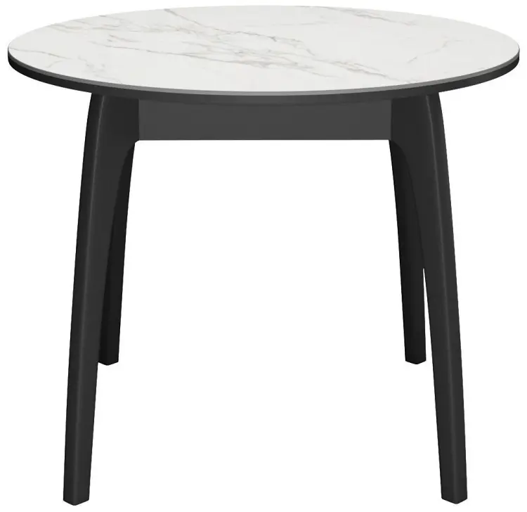 Обеденный стол K0000325752, 90х90x74 см, керамика, черный, белый купить,NaN