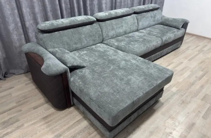 Угловой диван Орион, 350х135 см, обивка ткань, серый купить,NaN