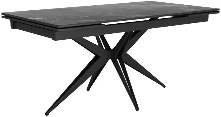 Обеденный стол ДИК DikLine KW160, 160х90x76 см, керамогранит, черный купить,NaN