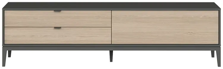 ТВ-тумба напольная Ellipse Fjord, 202x54x51 см, темно-серый