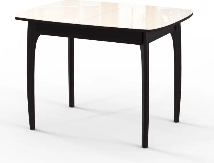 Обеденный стол ДИК DikLine M40, 90х65x75 см, ЛДСП, стекло, бежевый купить,NaN