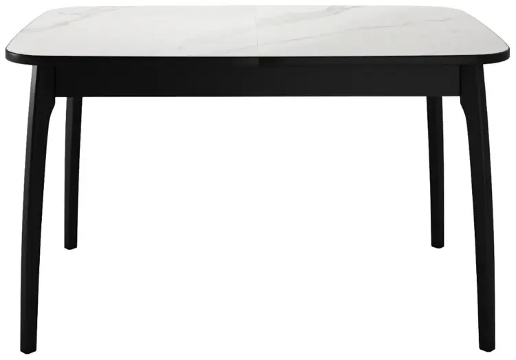 Обеденный стол DikLine MK15, 105х75x74 см, керамогранит, черный, белый купить,NaN