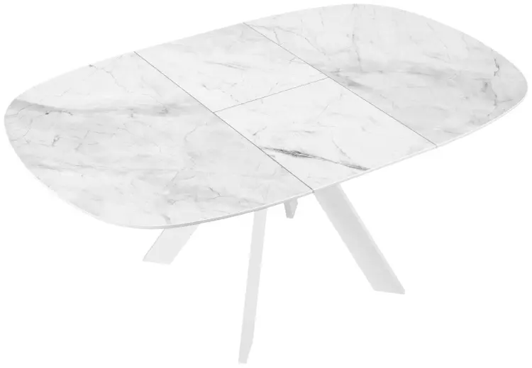 Обеденный стол ДИК DikLine BK100, 100х90x76 см, керамика, белый купить,NaN
