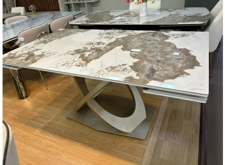 Обеденный стол ДИК DikLine EKE160, 160х90x77 см, керамика, бежевый купить,NaN