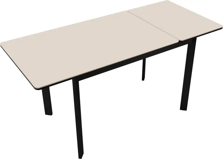 Обеденный стол DikLine, 90х65x76 см, МДФ, керамика, черный, бежевый купить,NaN