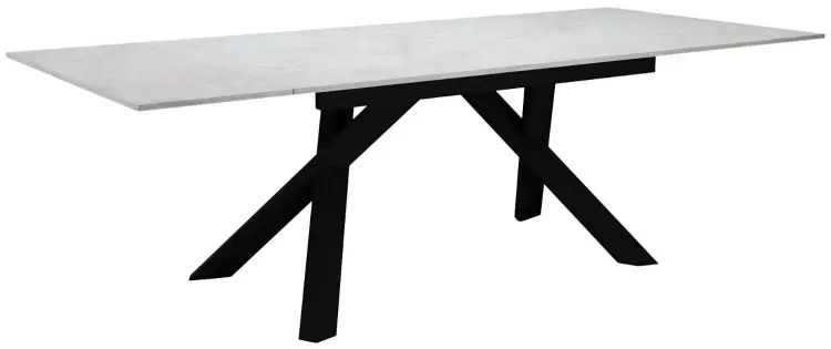 Обеденный стол ДИК DikLine DX140M, 140х80x76 см, ЛДСП, черный, белый купить,NaN