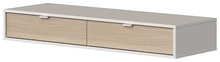 ТВ-тумба навесная Ellipse Fjord, 122x18x41 см, белый, коричневый