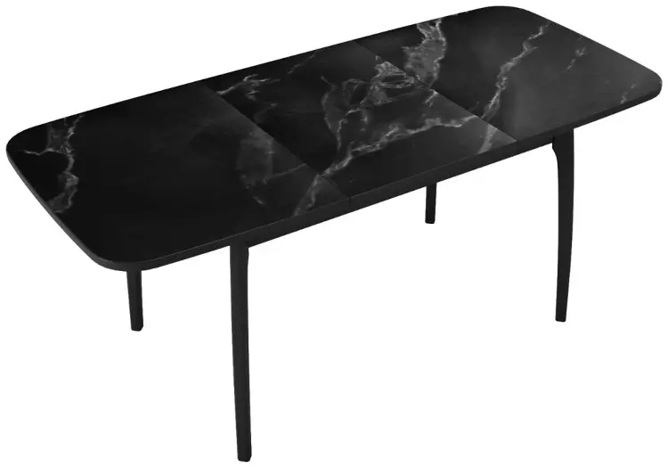 Обеденный стол ДИК DikLine MK15, 105х75x75 см, керамогранит, черный купить,NaN