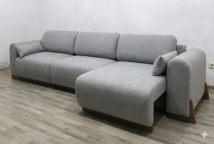 Диван Дюна, 350х145 см, обивка ткань, серый купить,NaN
