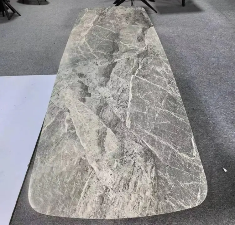 Обеденный стол KS220, 220х100x78 см, керамика, черный, серый купить,NaN