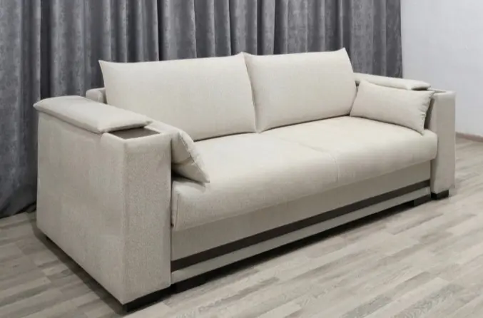 Диван Карат, 250х110 см, обивка букле, белый купить,NaN
