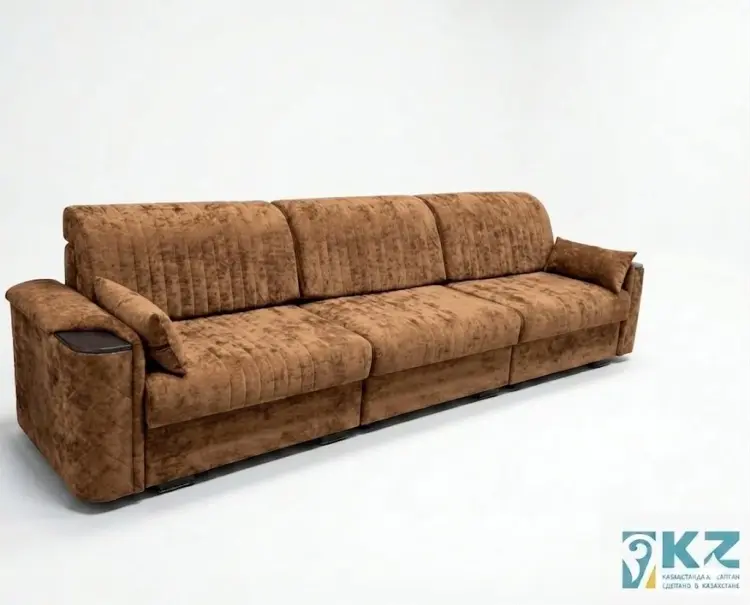 Диван Николь, 350х110 см, обивка букле, коричневый купить,NaN