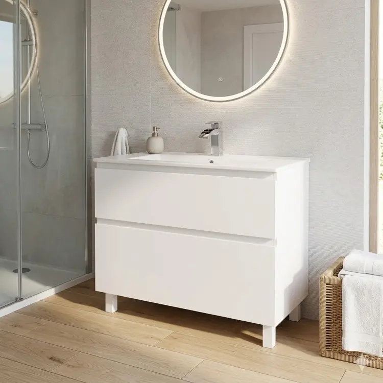 Тумба с раковиной KABINKA.KZ Venedig-100, 99x82x47 см, белый купить,NaN