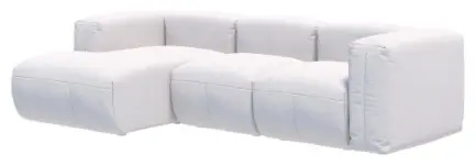 Угловой диван K0000327234, 310х174 см, обивка велюр, белый купить,NaN