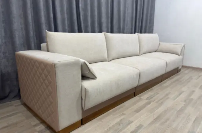Диван Кубо, 360х120 см, обивка ткань, белый купить,NaN