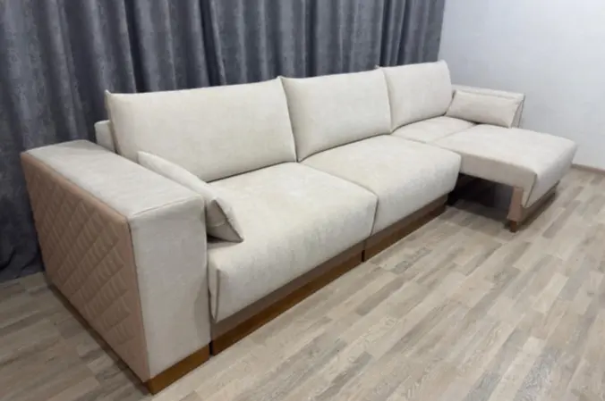 Диван Кубо, 360х120 см, обивка ткань, белый купить,NaN