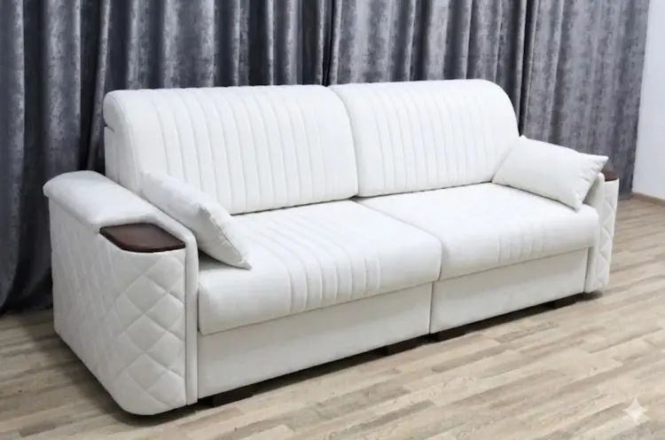 Диван Николь, 250х110 см, обивка ткань, белый купить,NaN