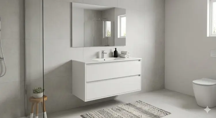 Тумба с раковиной KABINKA.KZ Hilton-80, 80x60x45 см, белый