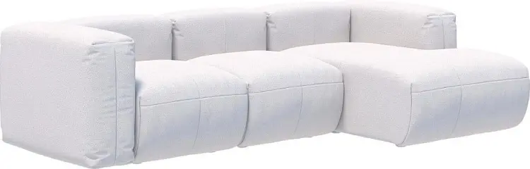 Угловой диван K0000327251, 337х101 см, обивка ткань, белый купить,NaN
