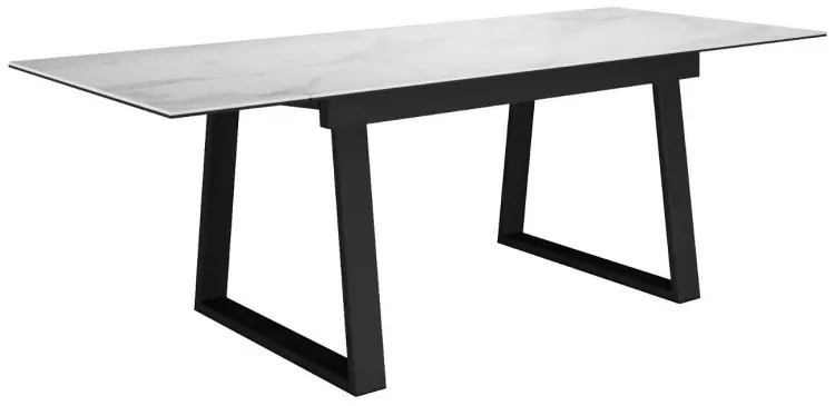 Обеденный стол ДИК DikLine DZ160, 160х90x77 см, ЛДСП, черный, белый купить,NaN