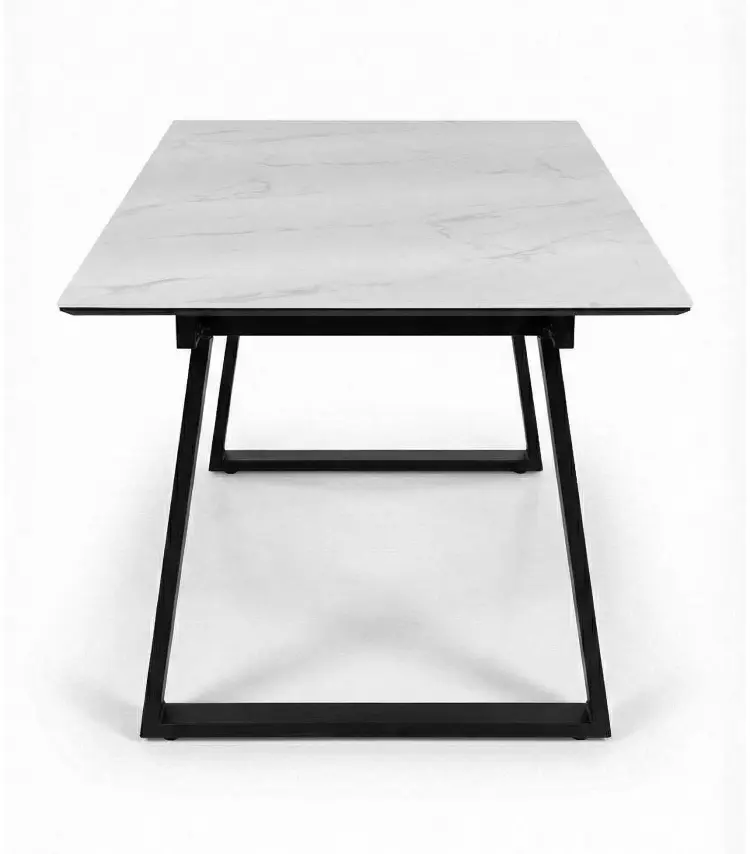 Обеденный стол ДИК DikLine DZ160, 160х90x77 см, ЛДСП, черный, белый купить,NaN