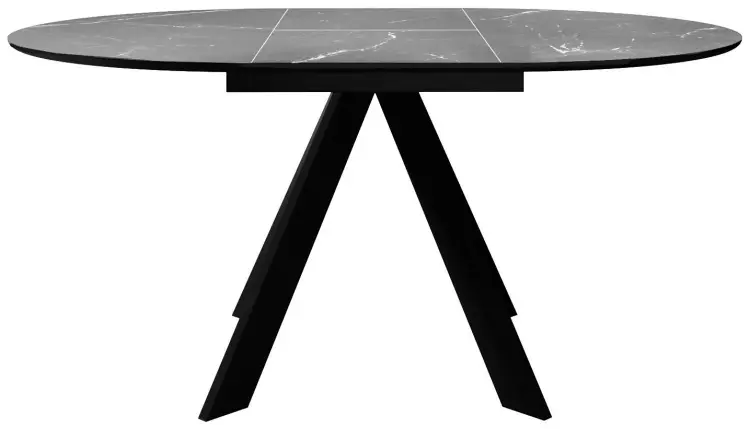 Обеденный стол ДИК DikLine SKC90, 90х90x76 см, керамогранит, черный, серый купить,NaN