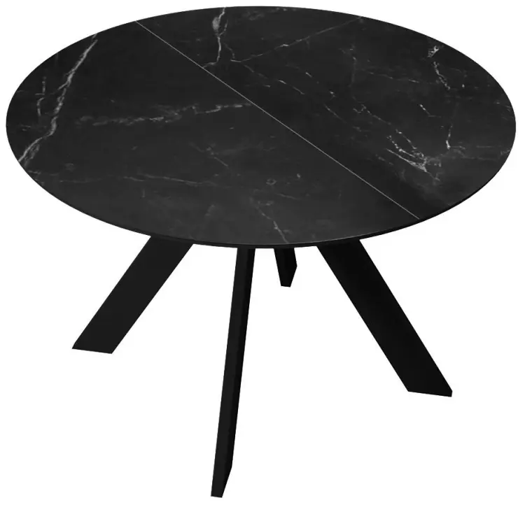 Обеденный стол ДИК DikLine SKC90, 90х90x76 см, керамогранит, черный купить,NaN