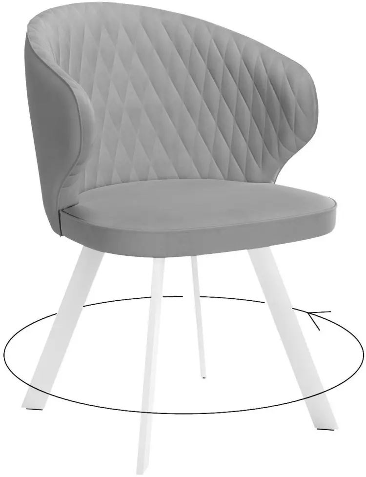 Стул ДИК DikLine 249, 82x53x61.5 см, серый, белый 1 шт. купить,NaN