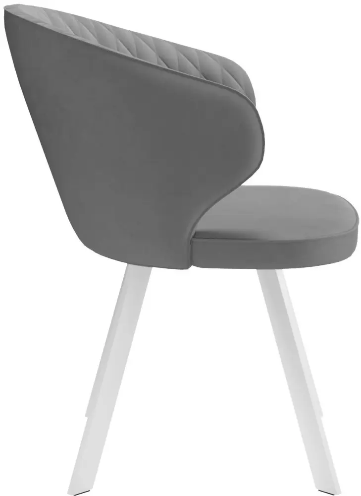 Стул ДИК DikLine 249, 82x53x61.5 см, серый, белый 1 шт. купить,NaN