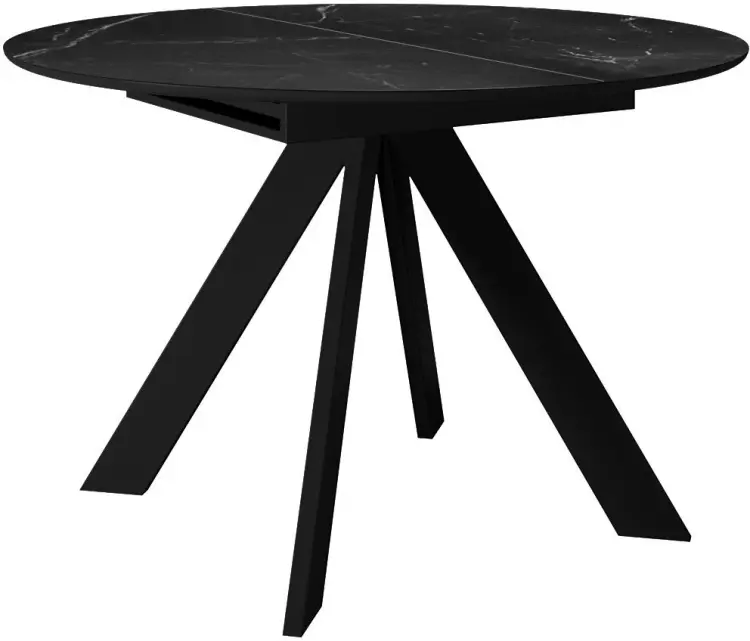 Обеденный стол ДИК DikLine SKC100, 100х100x76 см, керамогранит, черный купить,NaN