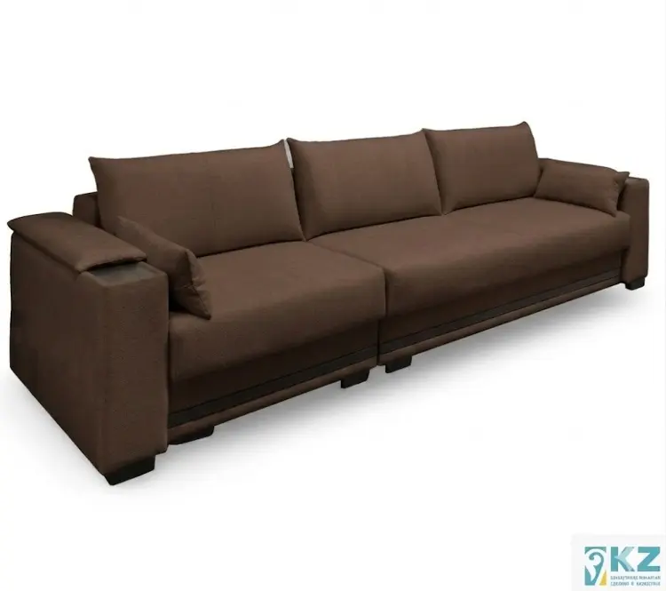 Диван Карат, 350х120 см, обивка микровелюр, коричневый купить,NaN