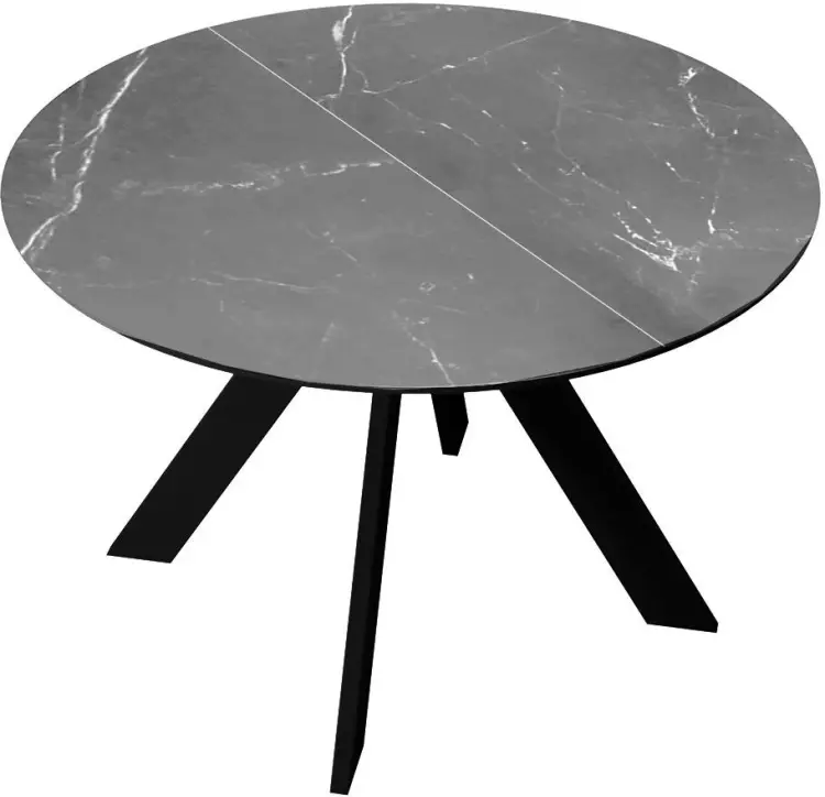Обеденный стол ДИК DikLine SKC100, 100х100x76 см, керамогранит, серый купить,NaN