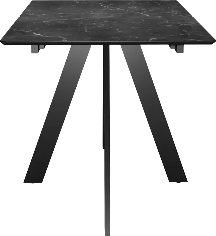 Обеденный стол ДИК DikLine DKD140, 140х80x77 см, керамогранит, черный купить,NaN