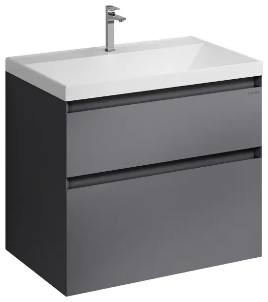 Тумба с раковиной KABINKA.KZ МЕРКАДО-70, 69.5x58x44.8 см, графит купить,NaN