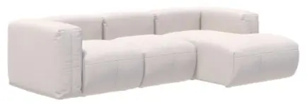 Угловой диван K0000327241, 310х174 см, обивка велюр, белый купить,NaN