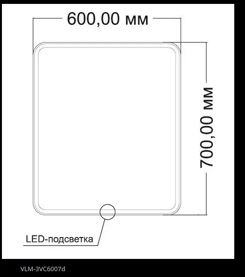 Зеркало настенное KABINKA.KZ 60x70 см купить,96800
