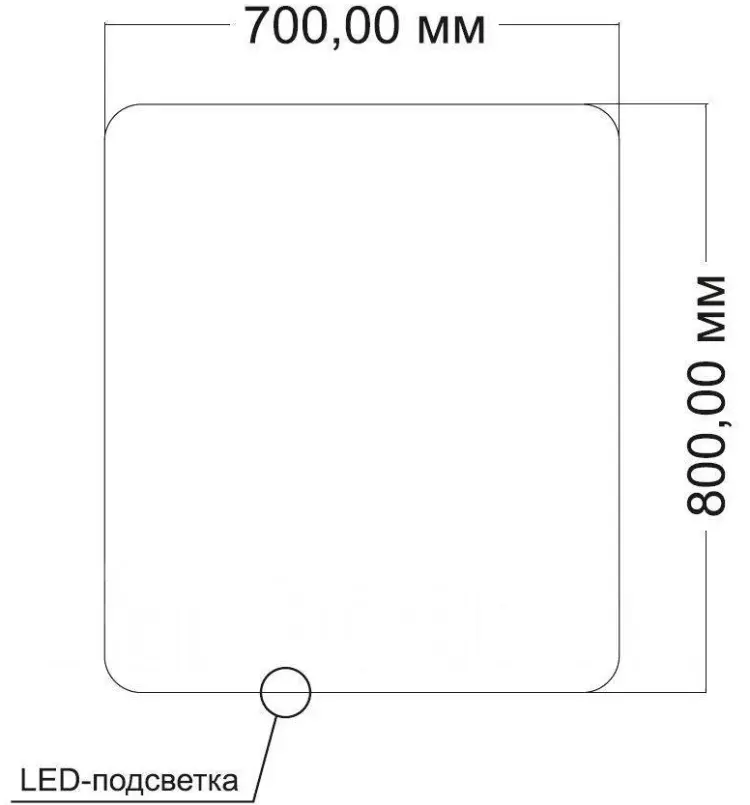 Зеркало настенное 70x80 см купить,92500