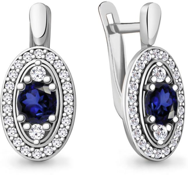 Серьги Aquamarine 48358АБ 4,2гр купить,NaN