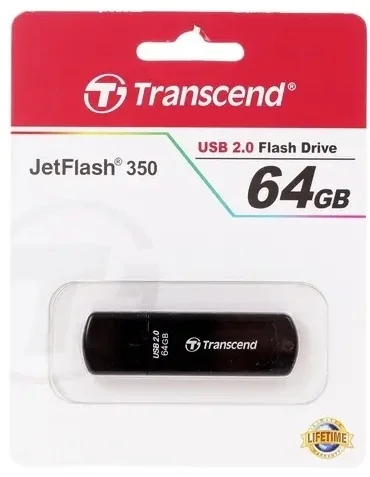 USB Флешка Transcend JetFlash 350 TS64GJF350 64Gb Black купить,0