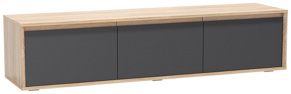 ТВ-тумба напольная и навесная Седьмое небо Берта, 171x40x43 см, черный, коричневый купить,NaN