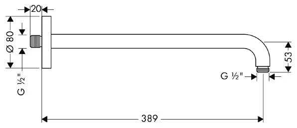 Hansgrohe кронштейн для верхнего душа для душа 27413670