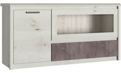 ТВ-тумба напольная ANREX Бьёрк , 00029072, 132.2x65.9x40 см, белый, коричневый купить,NaN